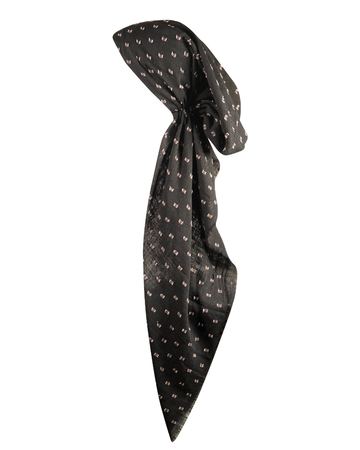 Revaz HS503A/E Black/Grey Swiss Dots Adjustable Pre-Tied Bandanna with Velvet Grip myselflingerie.com